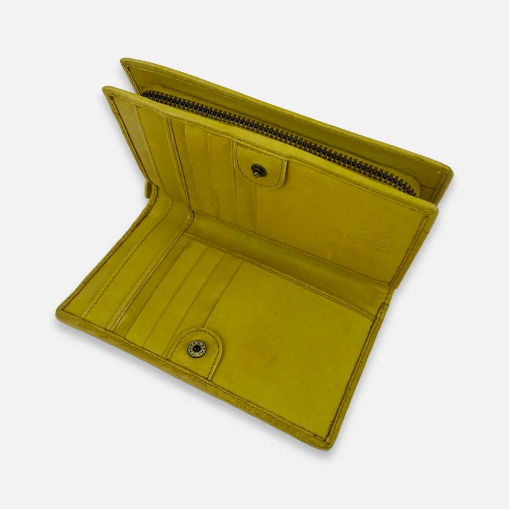 Portefeuille 'Perkins' Vert Citron – Biba