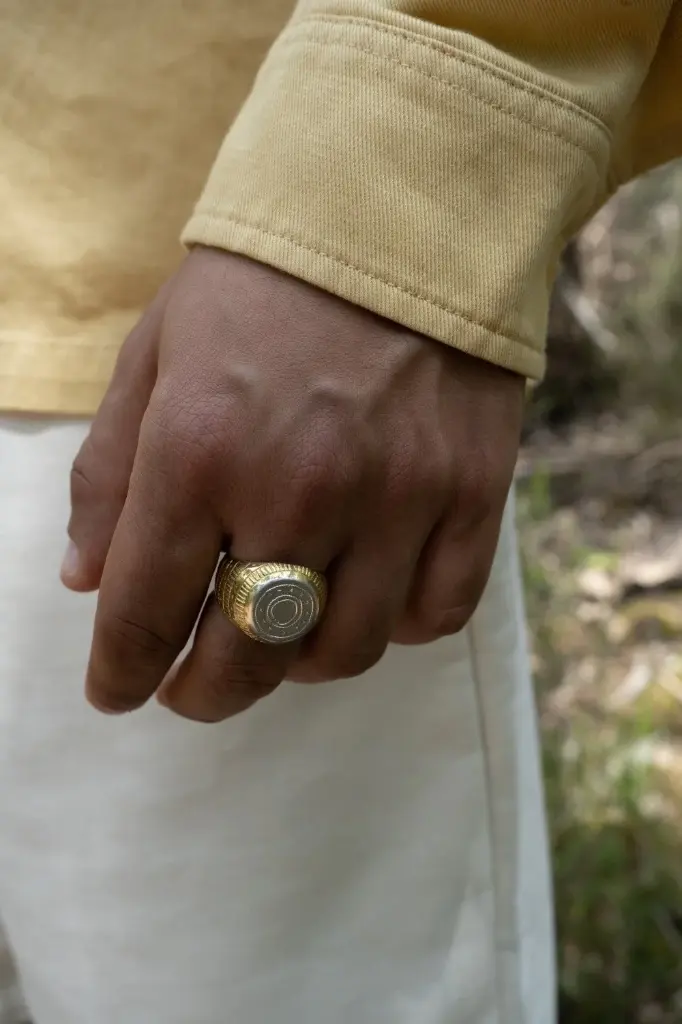 Bague 'Mawli' – Argent & bronze – Ombre Claire