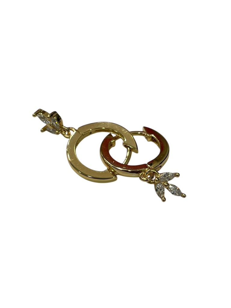 Boucles d'oreilles 'Sila' – Laiton doré 2µ – Oxyde de zirconium – By Garance