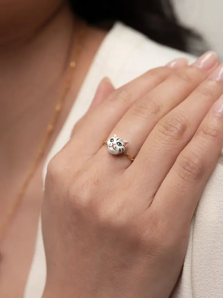 Bague torsadée  'Chat Tabby' – Nach
