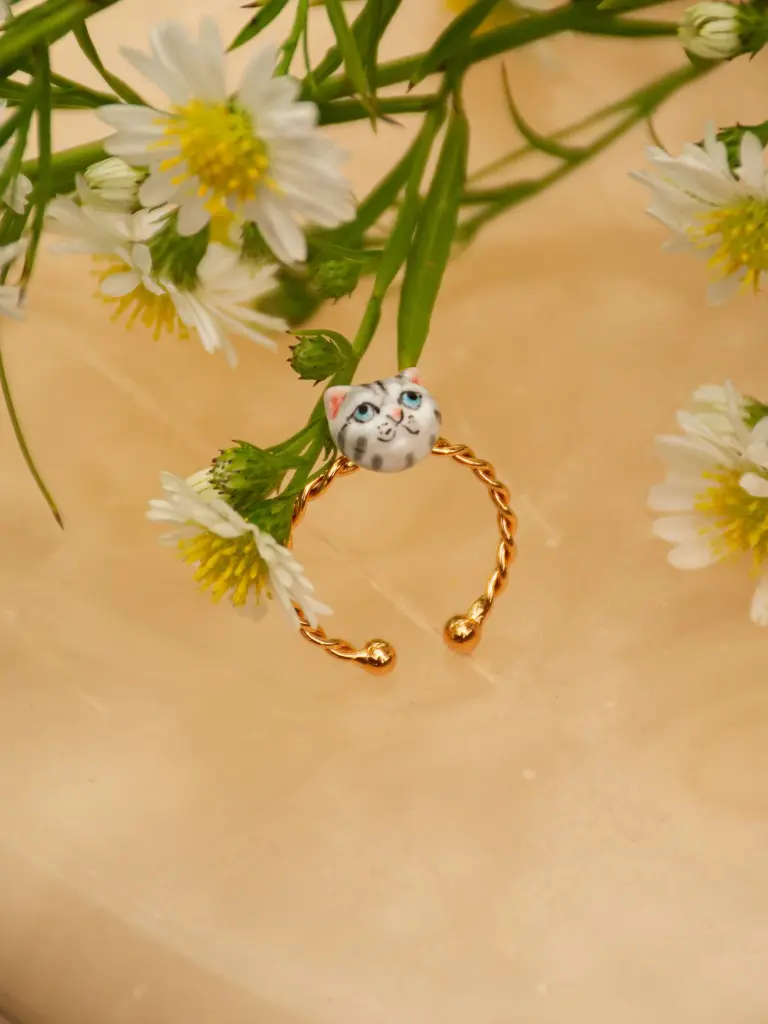 Bague torsadée  'Chat Tabby' – Nach