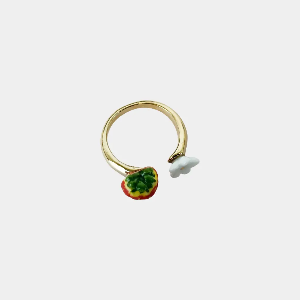 Bague 'Fraise et Fleur de Printemps' – Nach