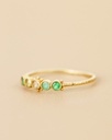 Bague 'Caterpillar' – Plaqué Or – Amazonite – Muja Juma