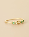 Bague 'Caterpillar' – Plaqué Or – Amazonite – Muja Juma