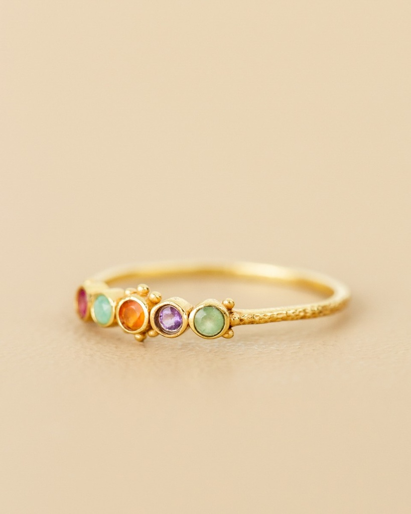 Bague 'Caterpillar' – Plaqué Or – Améthyste – Muja Juma