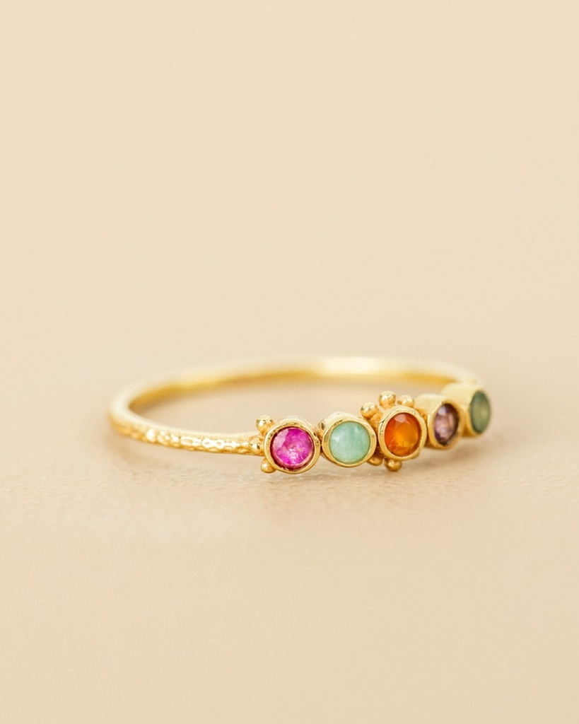 Bague 'Caterpillar' – Plaqué Or – Améthyste – Muja Juma