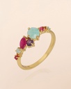 Bague 'Phoebe' – Plaqué Or – Amazonite – Muja Juma