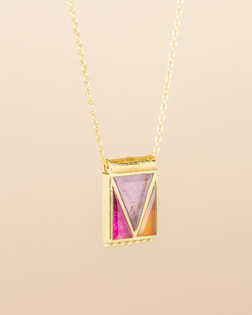 Collier 'Sahar' – Plaqué Or – Améthyste – Muja Juma
