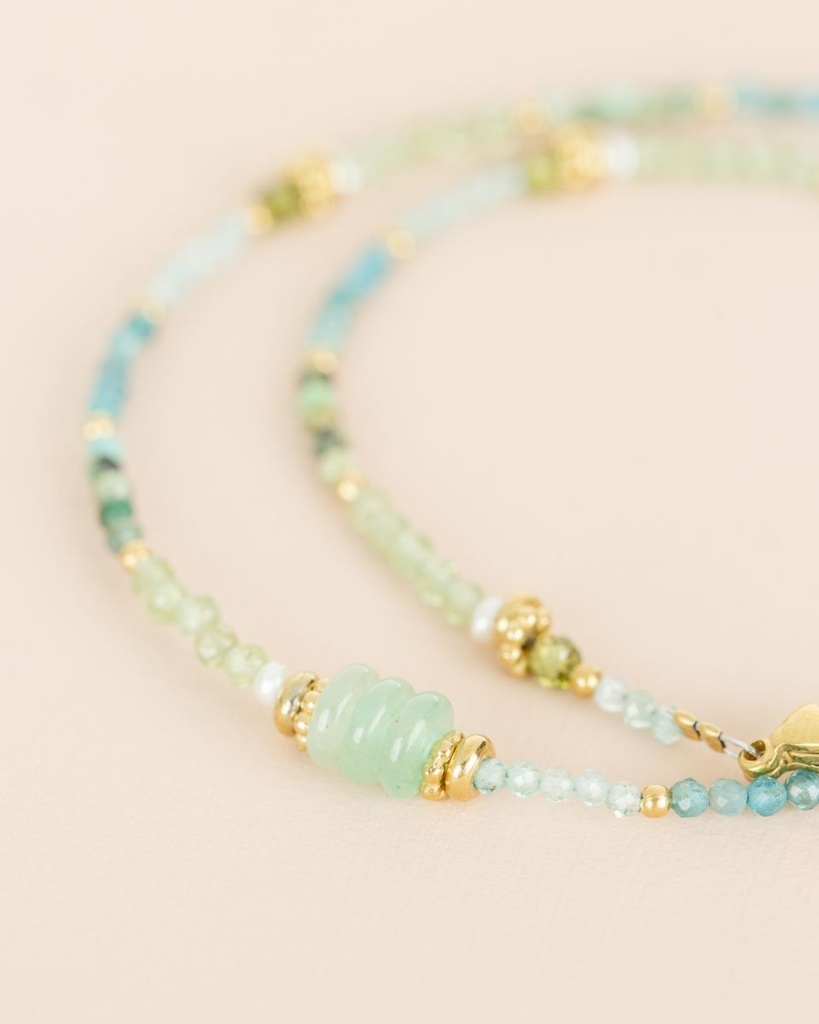 Collier – Acier Inoxydable – Aventurine – Muja Juma