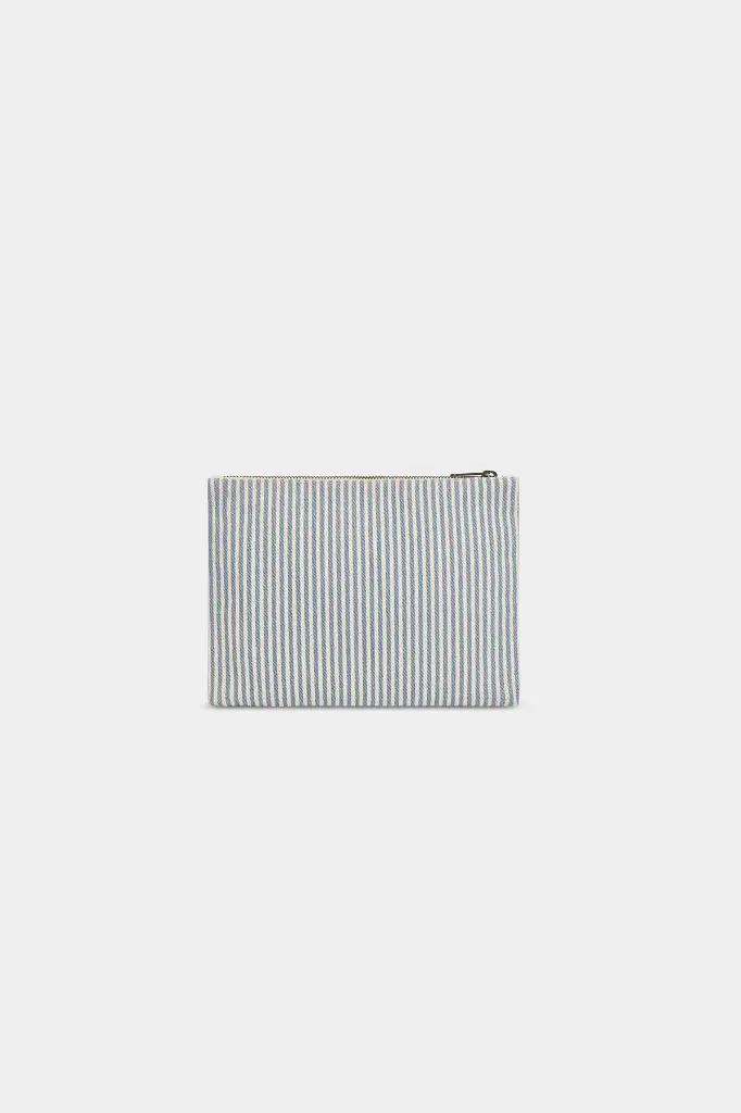 Pochette 'Ema' – Rayures bleu – Hindbag