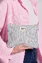 Pochette 'Ema' – Rayures bleu – Hindbag