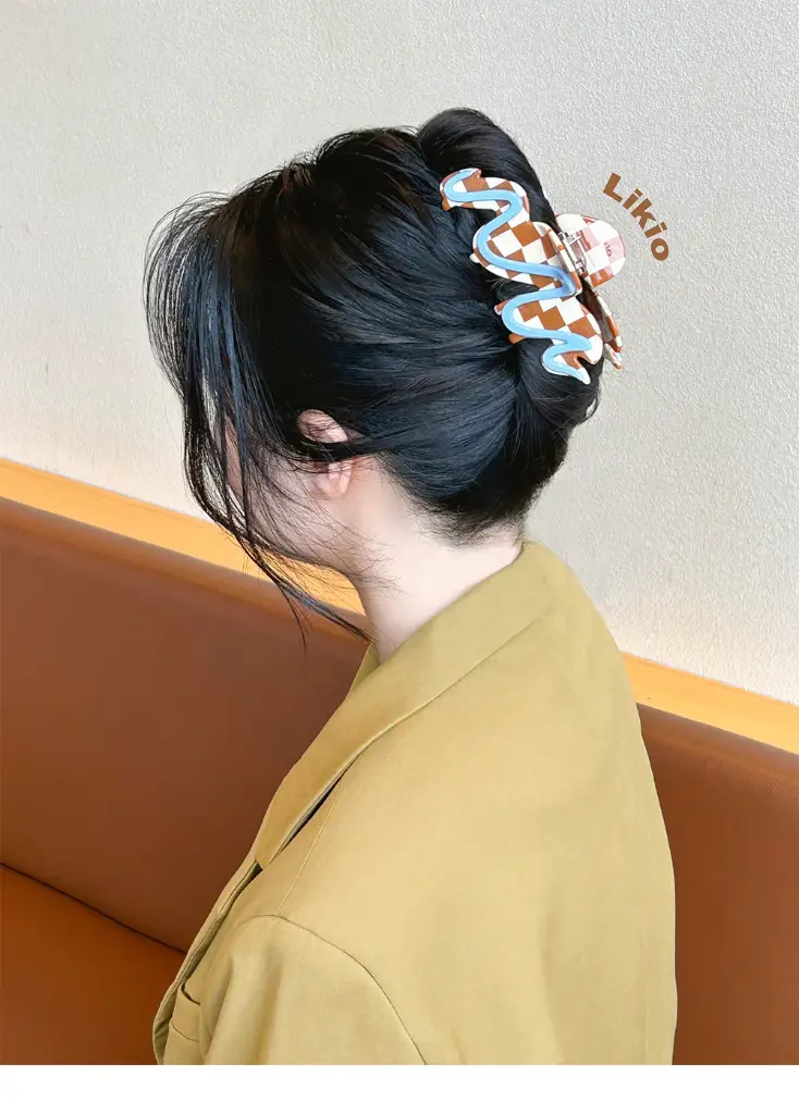 Pince à cheveux 'Cream Biscuit – Blue cream cookie' – Likio