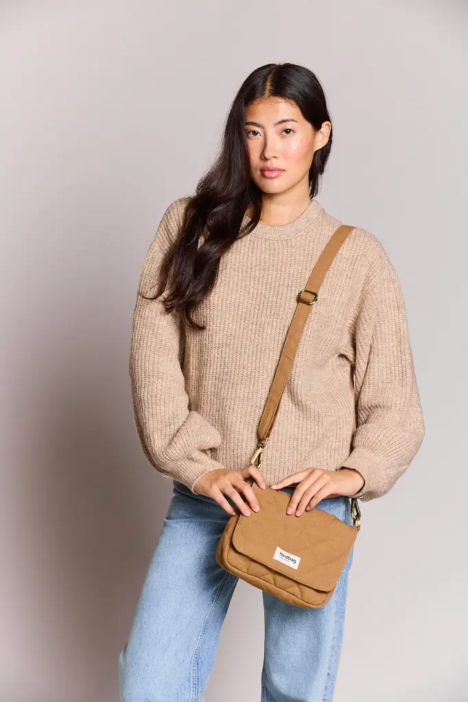 Sac à main 'Margault' – Cannelle matelassé – Hindbag