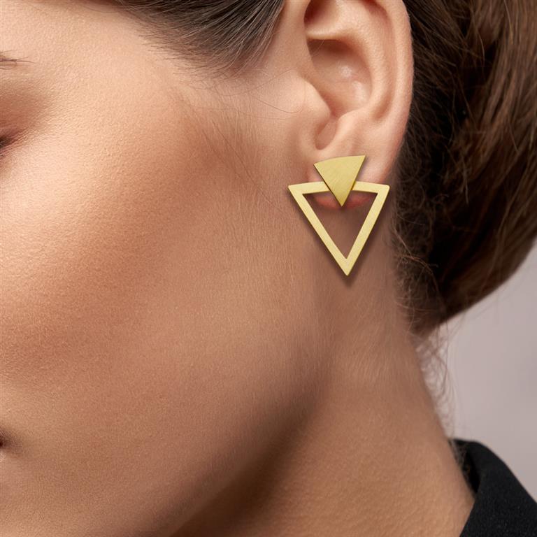 Boucles d'oreilles 'Bau' – Laiton plaqué or – RAS