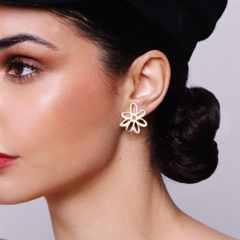 Boucles d'oreilles 'Awen' – Laiton plaqué or – RAS