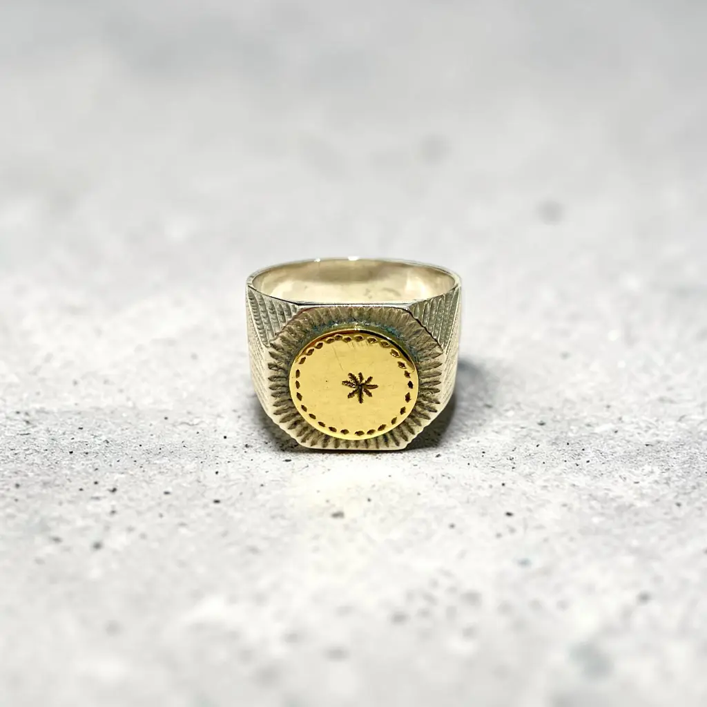 Bague 'Aloïs' – Argent 999 & bronze – Ombre Claire