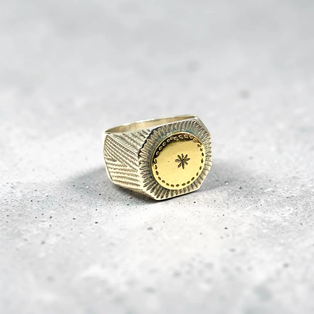 Bague 'Aloïs' – Argent 999 & bronze – Ombre Claire