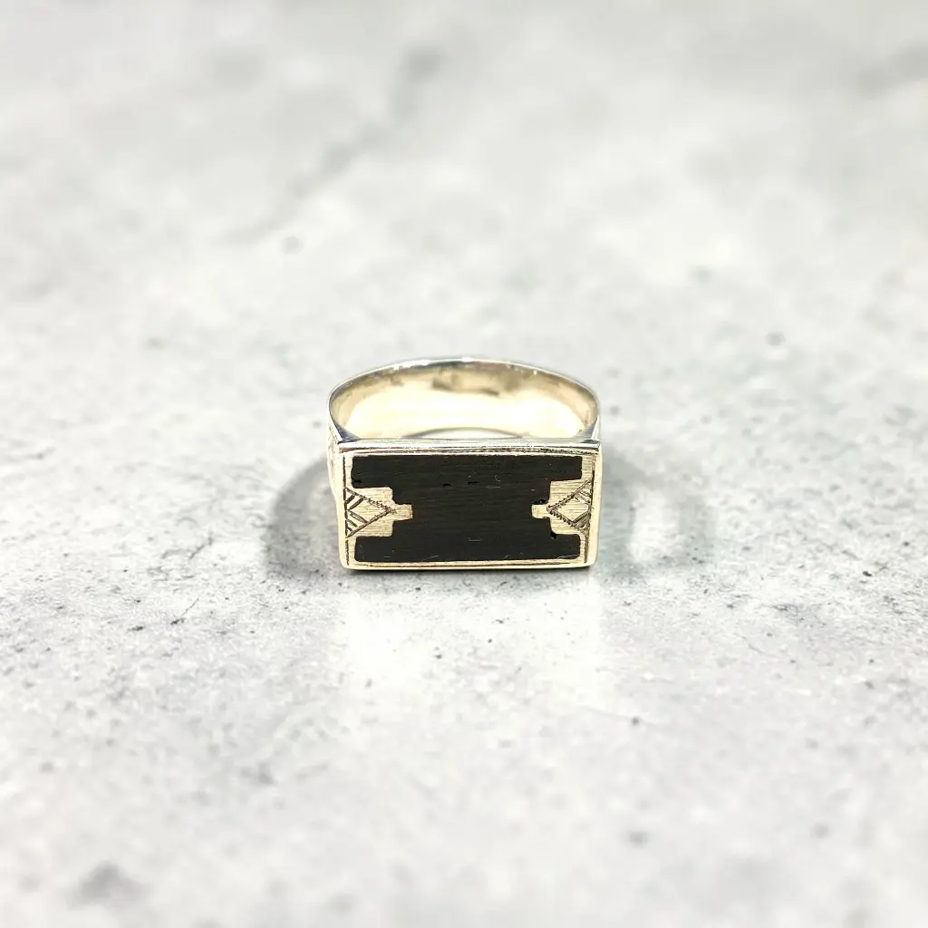 Bague – Argent 999 & bois d'ébène – Ombre Claire