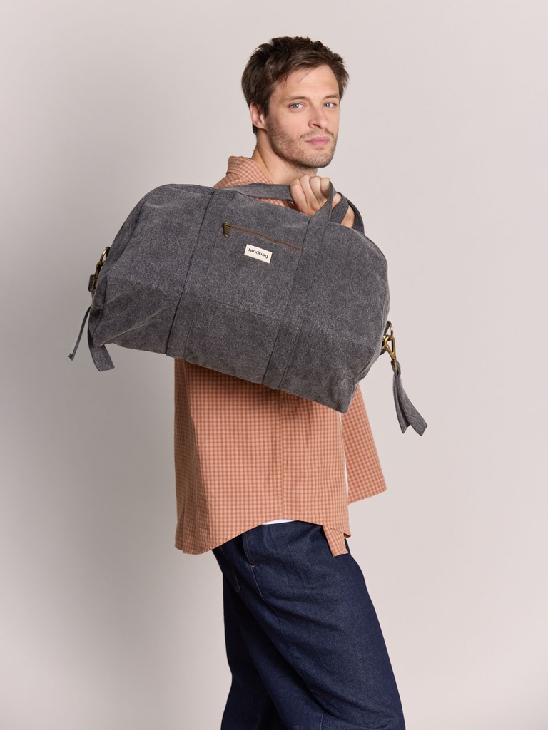 Sac à langer 'Basile' – Denim gris foncé – Hindbag