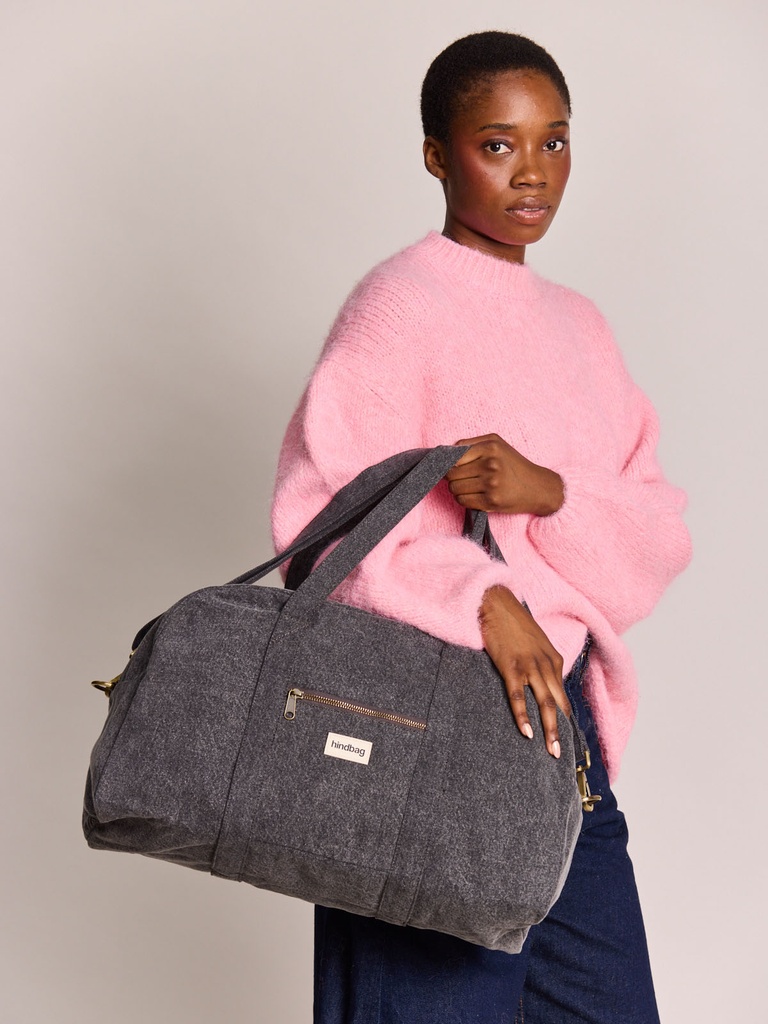 Sac à langer 'Basile' – Denim gris foncé – Hindbag
