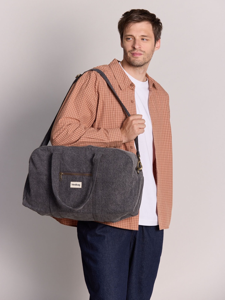 Sac à langer 'Basile' – Denim gris foncé – Hindbag