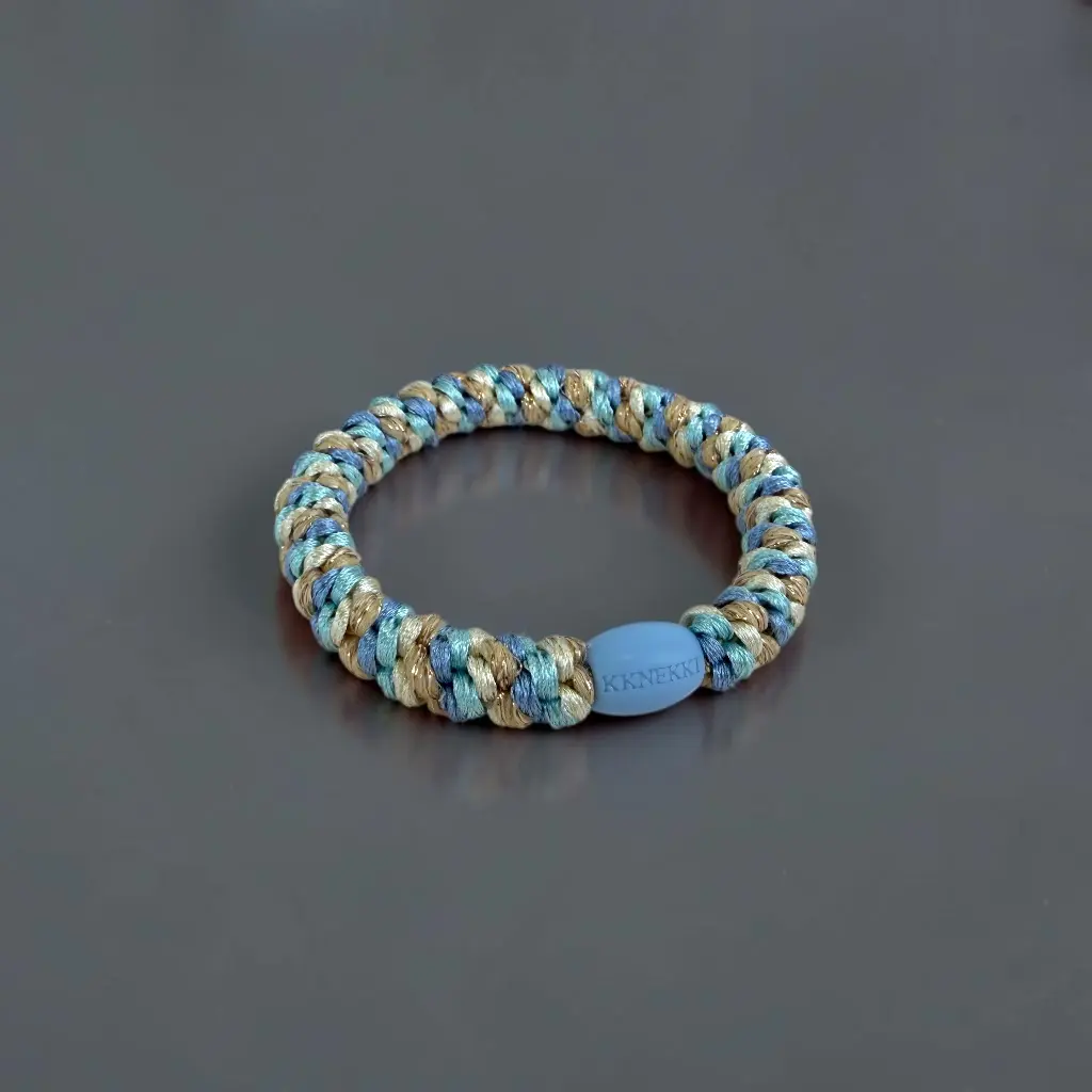 Élastique – Classique – Bleu clair & doré – Mix – Kknekki