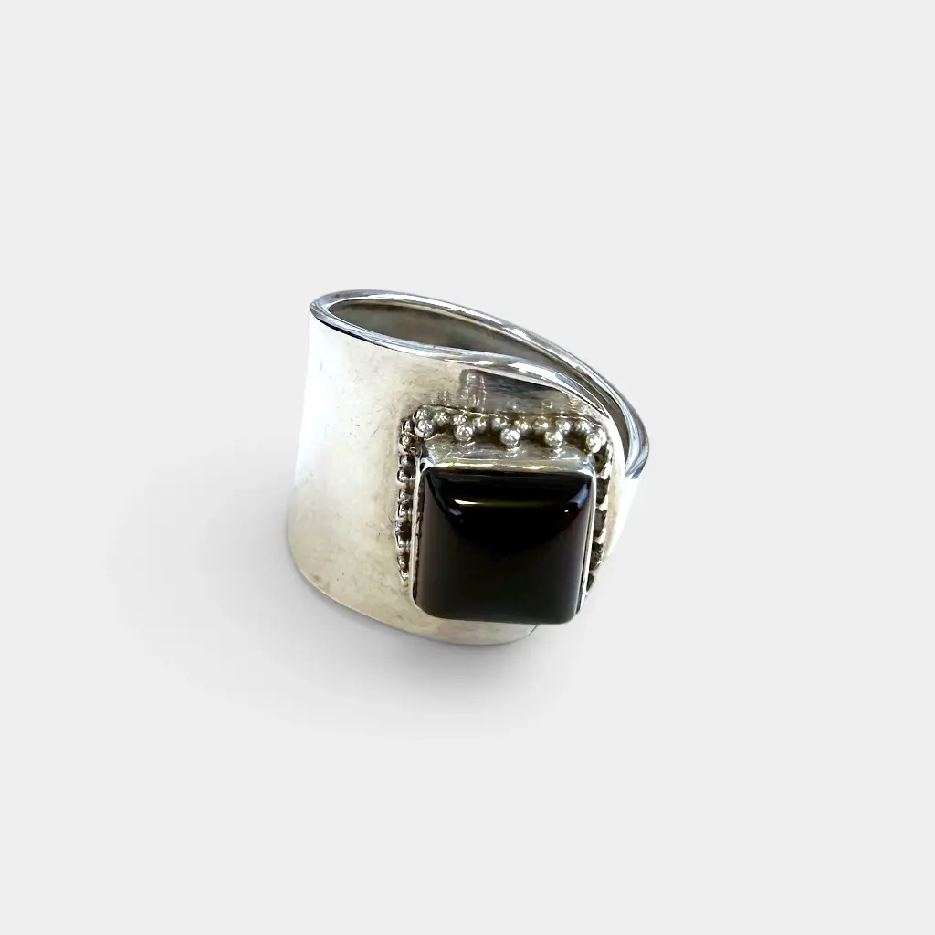 Bague – Argent 925 – Onyx [3651]