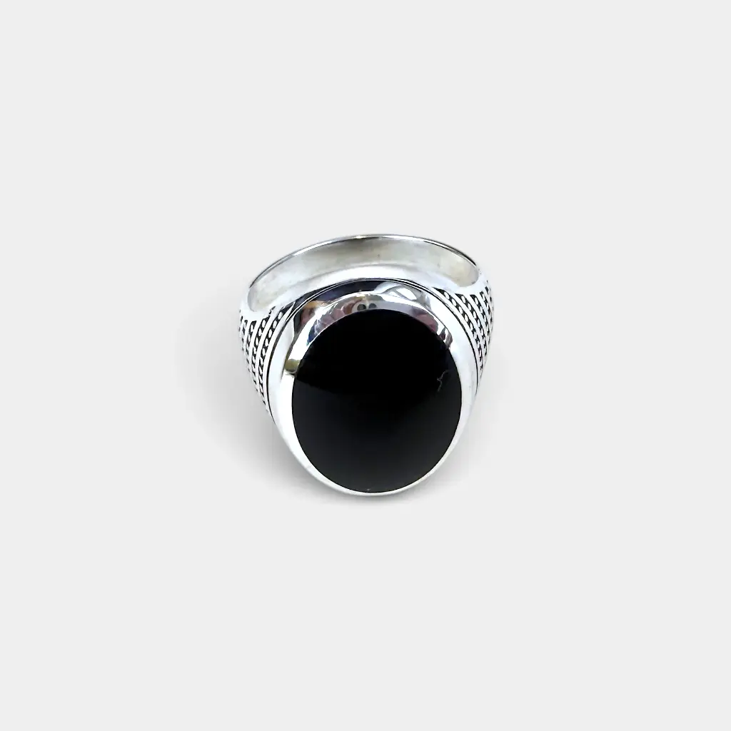 Bague – Argent 925 – Onyx [3653]
