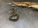 Boucles d'Oreilles Argent 925 & Agate mousse [0056]