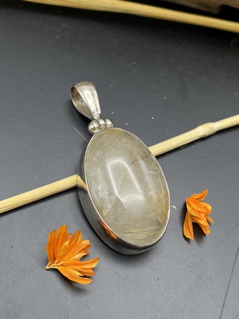 Pendentif Argent 925 & Rutile Quartz [0026]