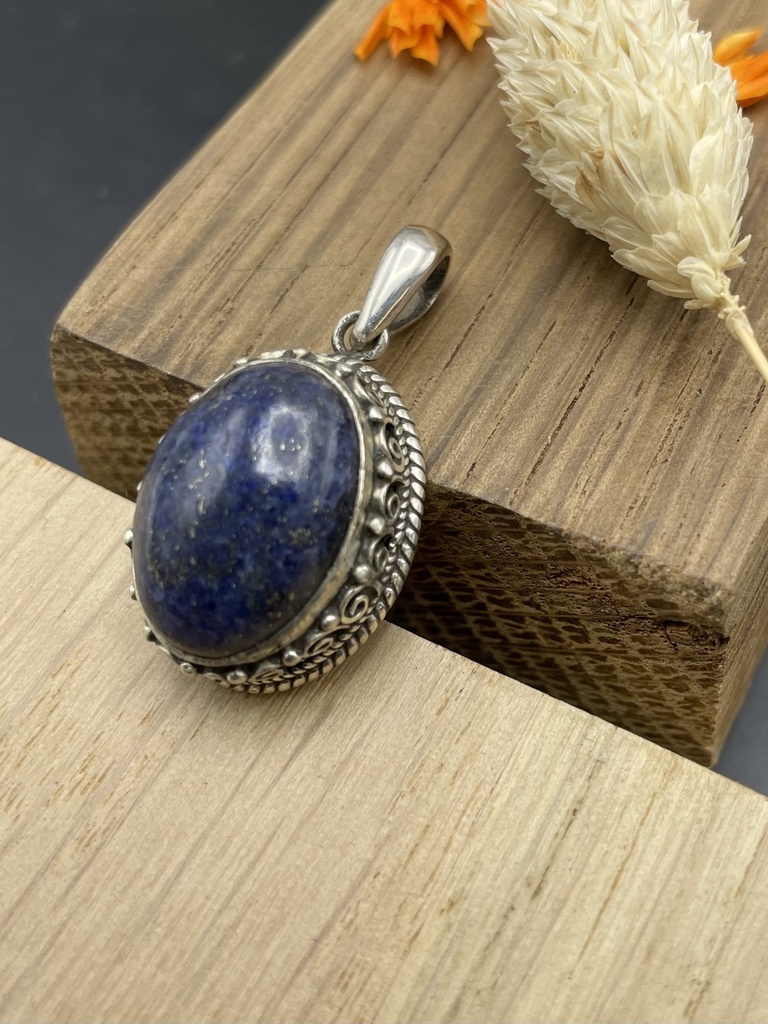 Pendentif Argent 925 & Lapis Lazuli [0056]