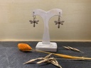 Boucles d'Oreilles Argent 925 & Grenat [0094]
