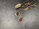 Boucle d'Oreille Argent 925 & Cornaline [0099]