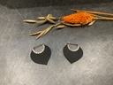 Boucle d'Oreille Argent 925 & Bois [0119]