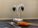 Boucle d'Oreille Argent 925 & Bois [0119]