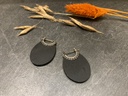Boucle d'Oreille Argent 925 & Bois [0121]