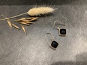 Boucle d'Oreille Argent 925 & Onyx [0154]