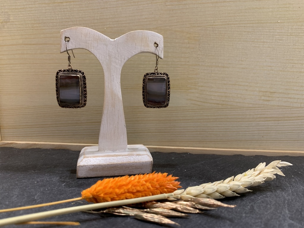Boucle d'Oreille Argent 925 & Pierre naturelle [0205]