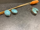 Boucle d'Oreille Argent 925 & Turquoise [0210]