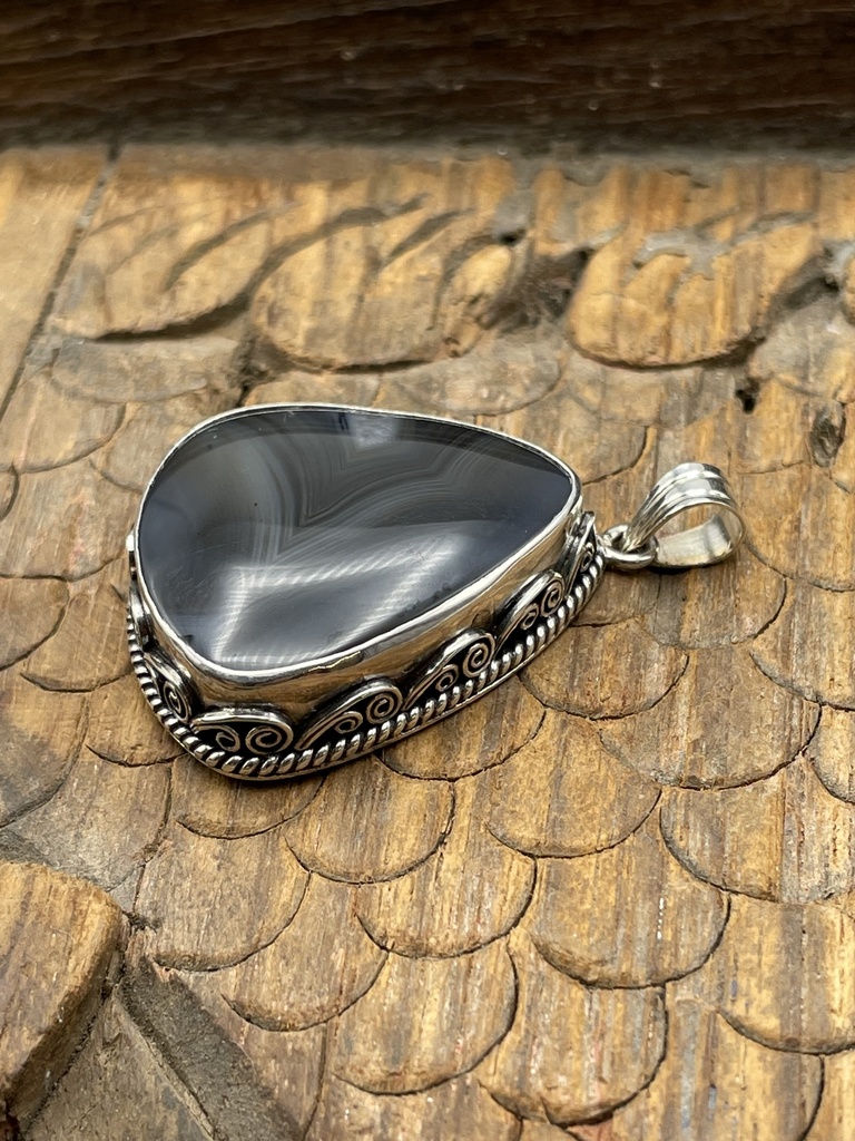 Pendentif Argent 925 & Agate [0108]