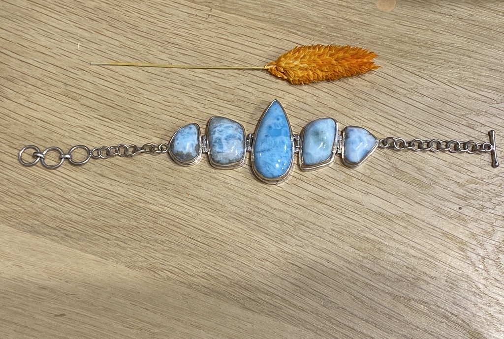 Bracelet Argent 925 & Larimar [0150]