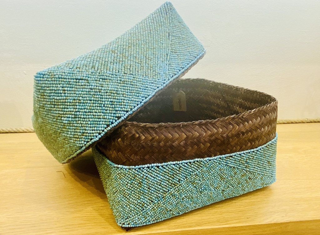 BOITE PERLEE Turquoise (L) [Boite à bijoux]