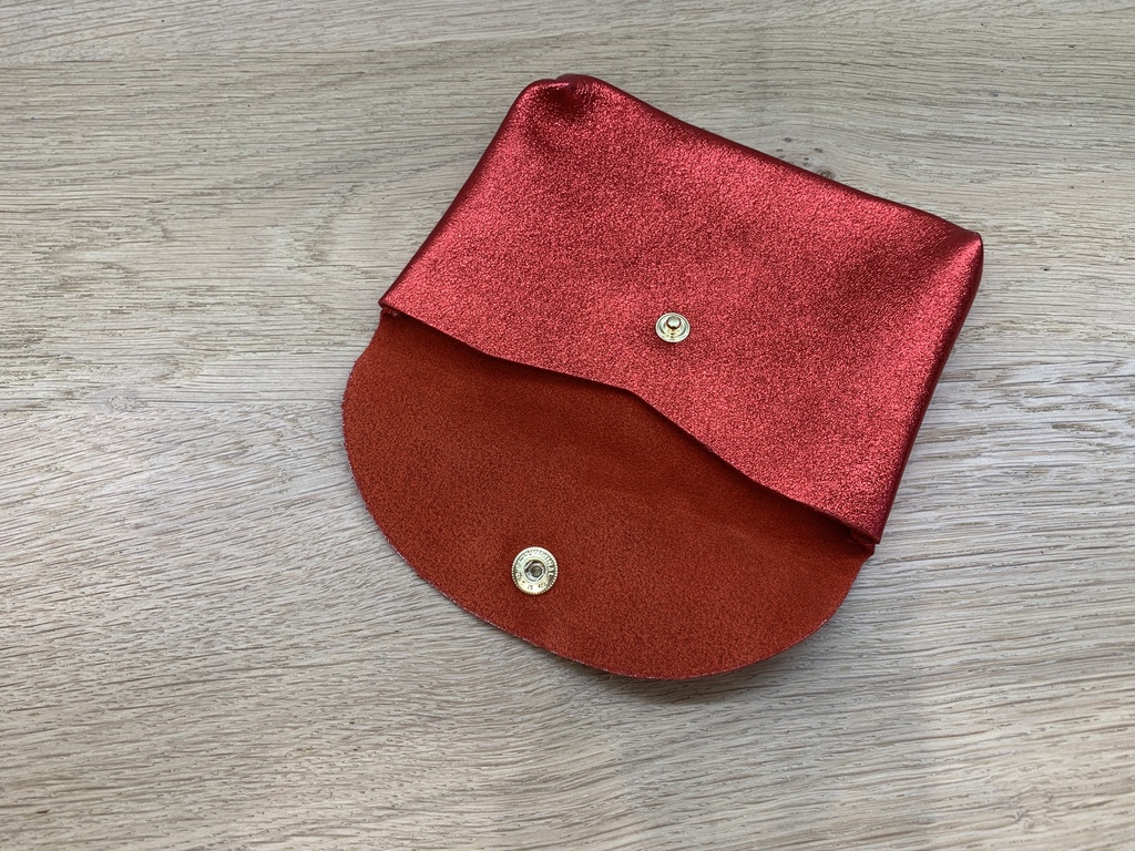 Pochette Cuir Métalisé Rouge [Pochette]