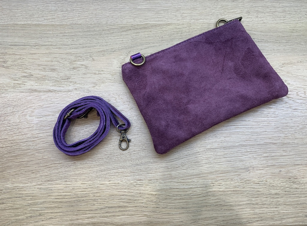 Pochette Cuir/daim Violet [Pochette]