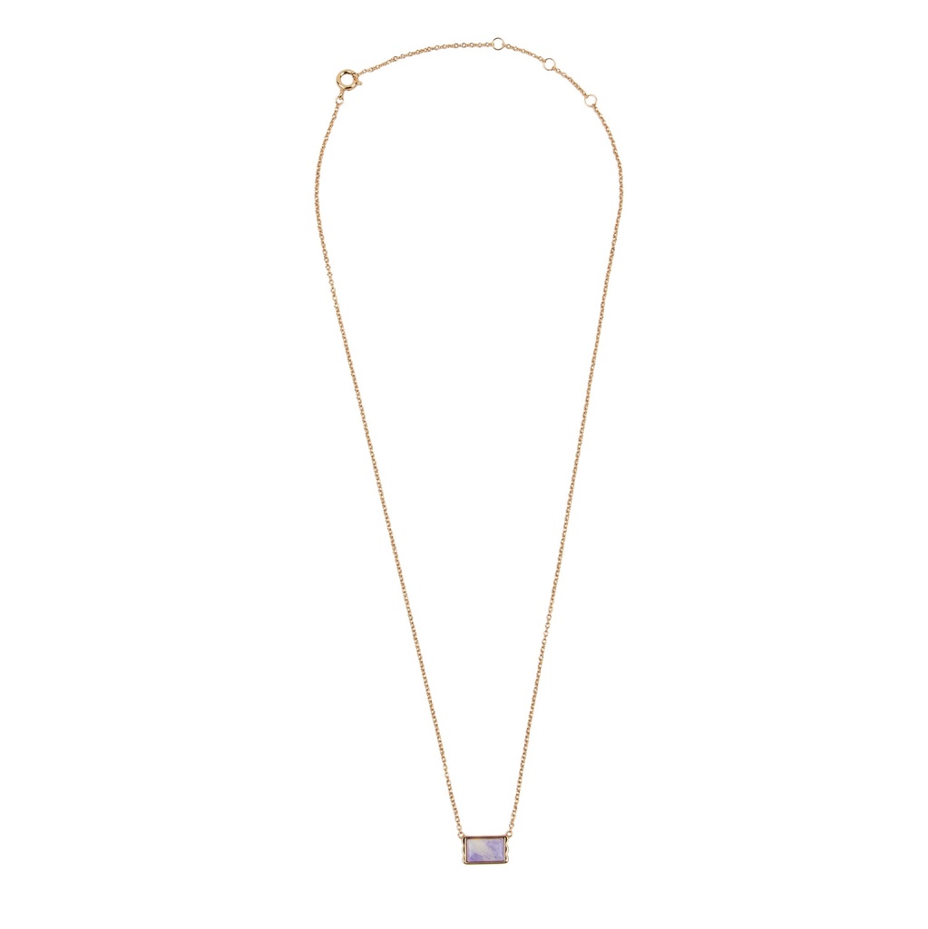 Amour Rectangle Marble lilac Gold [Collier]