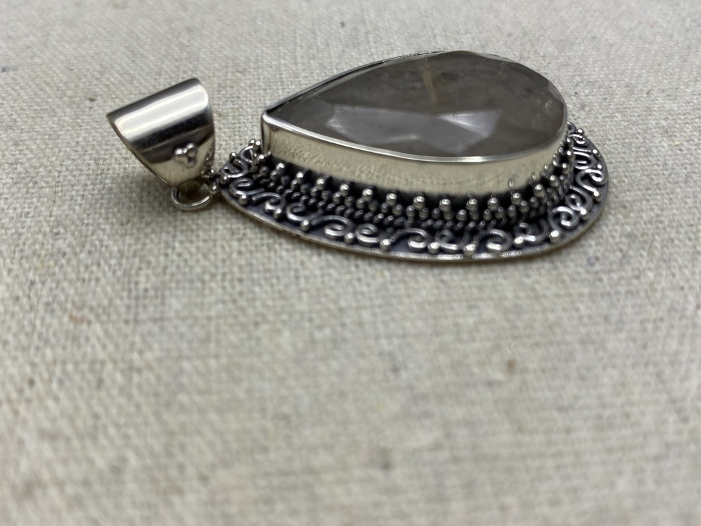 Pendentif Argent 925 & Quartz Rutile [0283]