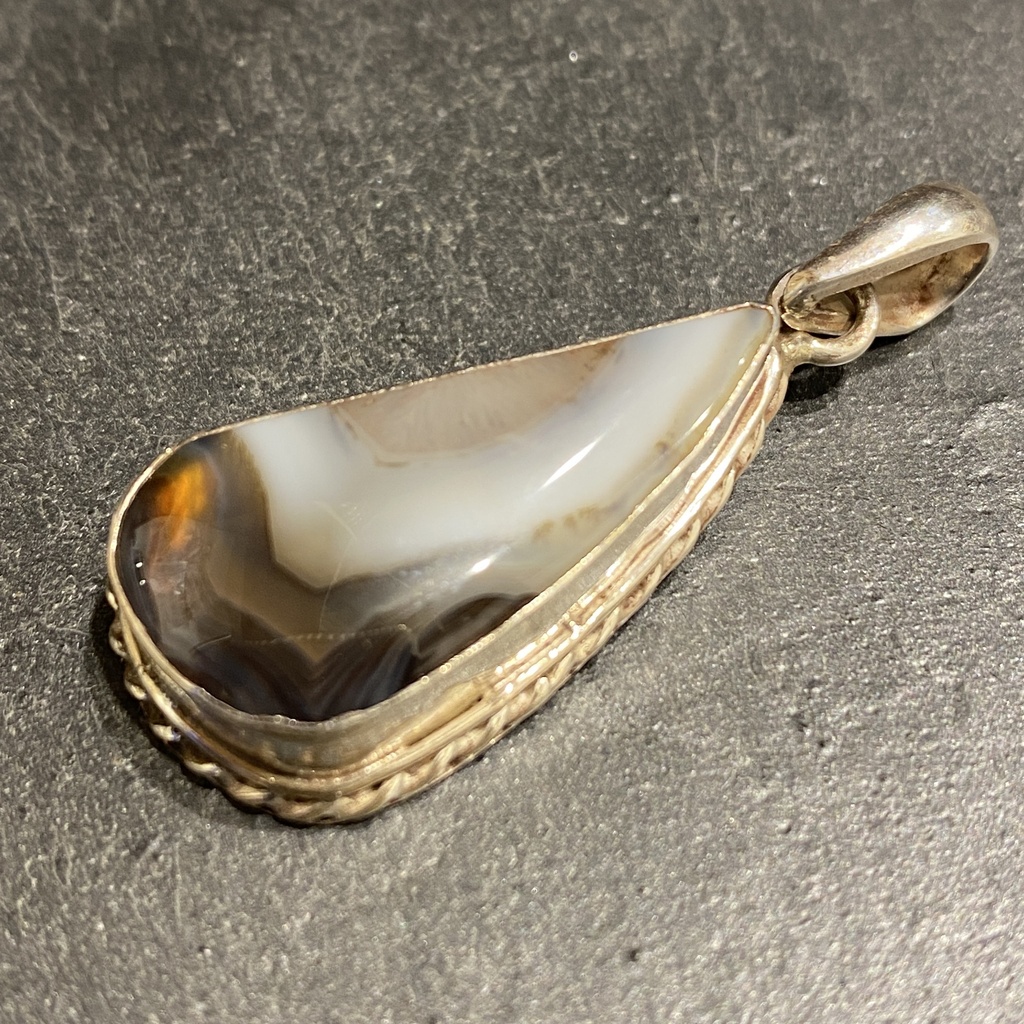 Pendentif Argent 925 & Agate [0297]