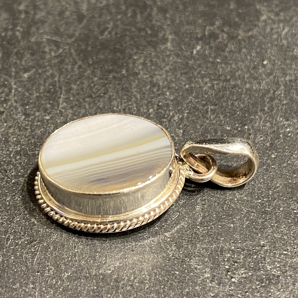 Pendentif Argent 925 & Agate [0312]