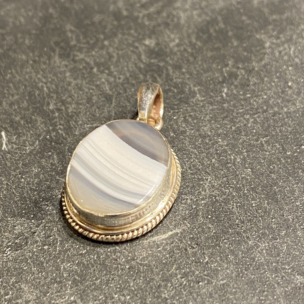 Pendentif Argent 925 & Agate [0313]