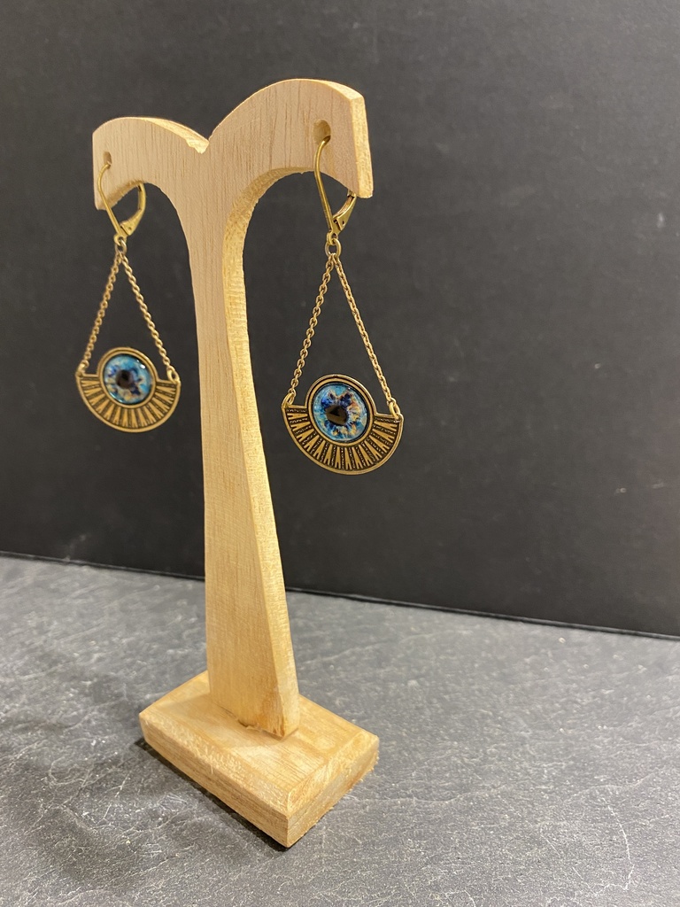 Boucles D'Oreilles Totem Vert canard